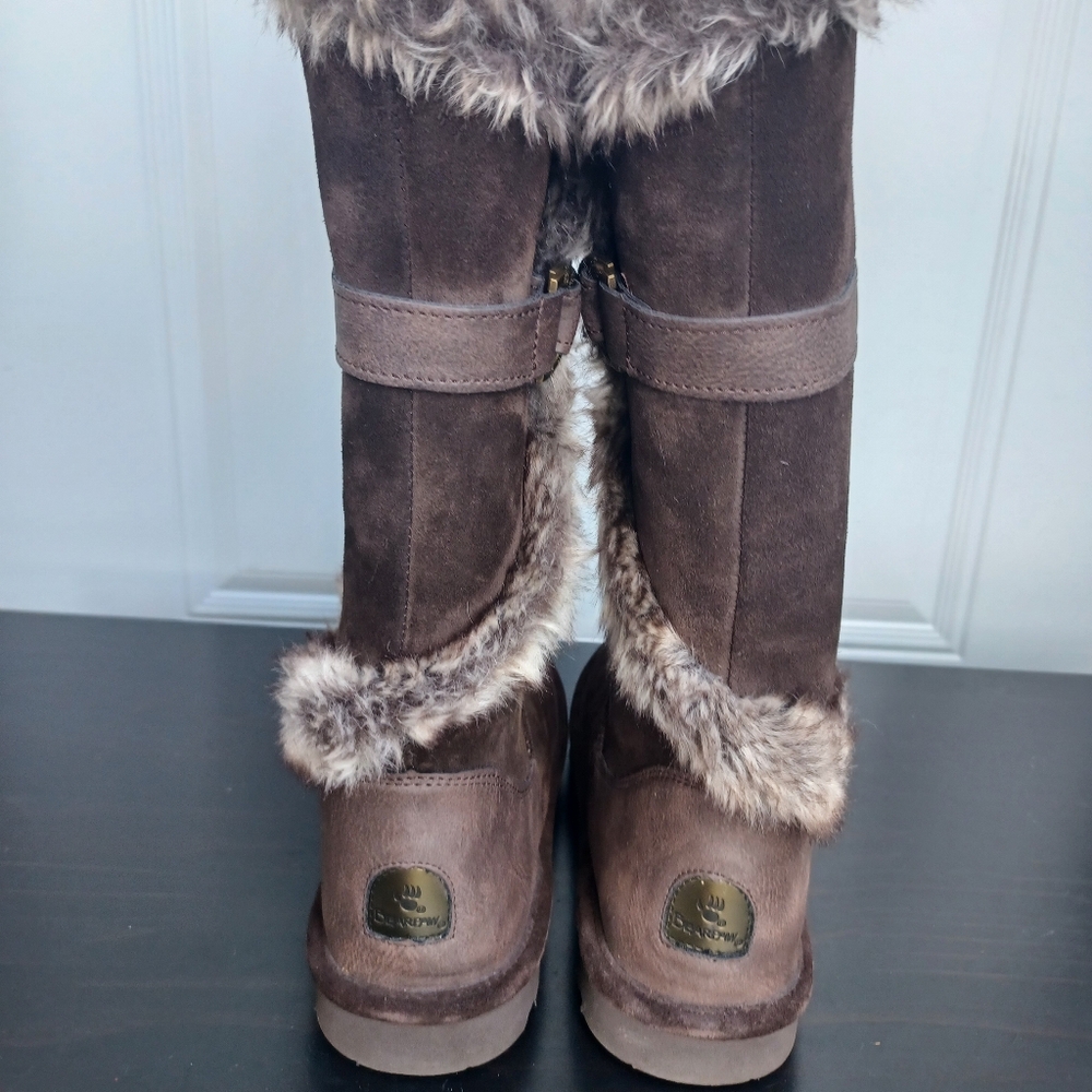 BearPaw Chocolate Boots with Faux Fur - Picture 5 of 8